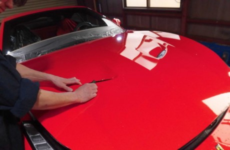 フェラーリ　Ferrari　カリフォルニアＴ　X-PEL ペイントプロテクションフィルム施工