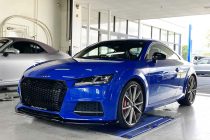 AUDI アウディ TTS 8S クーペ RSスタイルフロントグリル＆本国純正ブラックエンブレムセット＆INGO NOAK TUNING フロントリップスポイラー取り付け！！